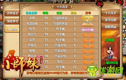 爭(zhēng)當(dāng)名花譜第一名 《小師妹》華麗稱號(hào)亮瞎眼