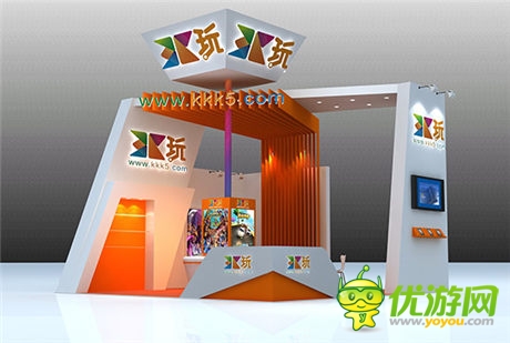 3k玩2014ChinaJoy展臺(tái)設(shè)計(jì)圖曝光 主打青春活力派