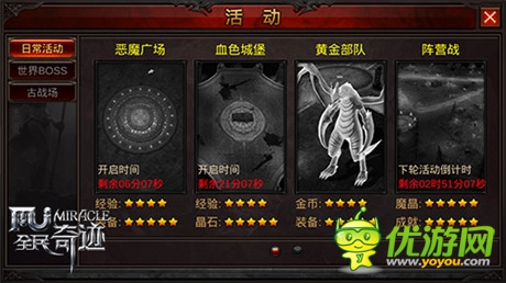 精心策劃《全民奇跡》日?；顒?dòng)系統(tǒng)爆料