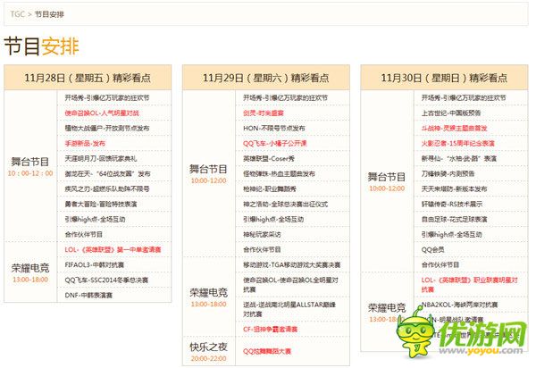 TGC2014節(jié)目單曝光 未公測新游引關(guān)注